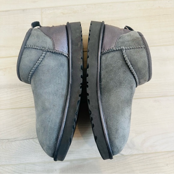 UGG Ultra Mini Charcoal Shine Boots - Picture 9 of 11